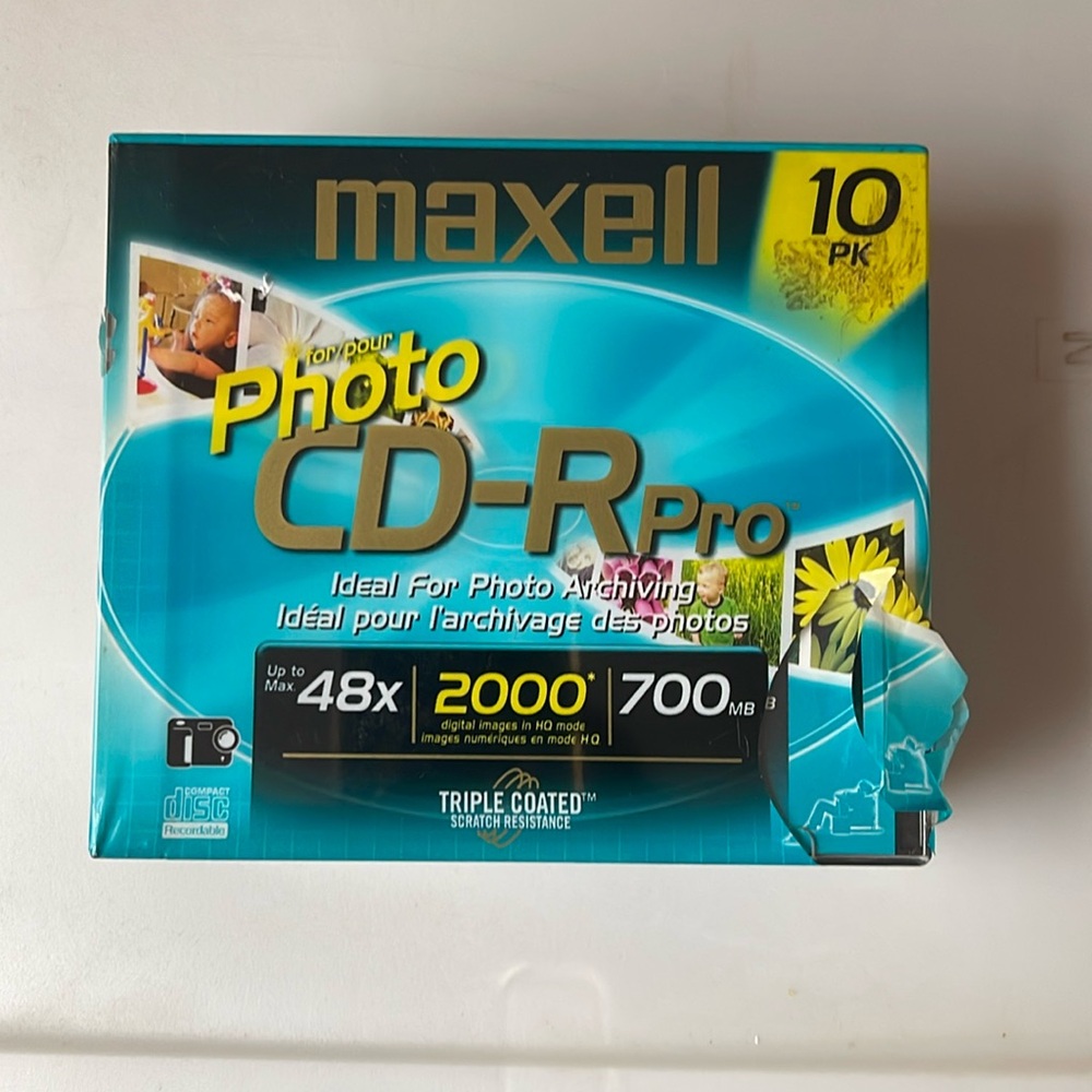 Factory Sealed Maxell CD-R Pro Photo 10 pack